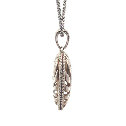 Designer Italy 925 Sterling Silver Pave Diamond Heart Adjustable Lariat Necklace