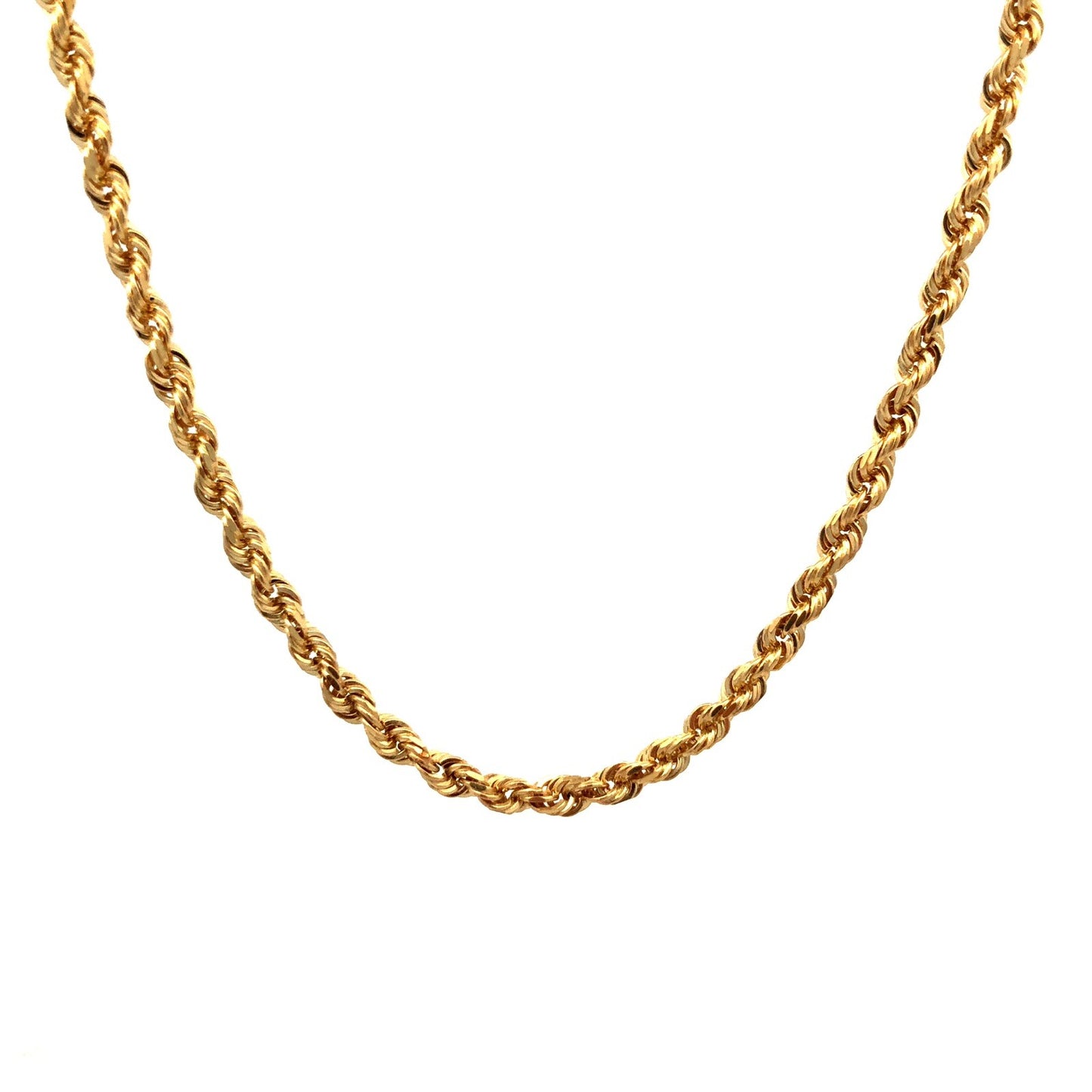 Designer RCI 14K Yellow Gold 20" 3 mm Rope Layering Chain Necklace