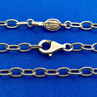 Philip Gavriel 925 Sterling Silver 18K Yellow Gold Fleur De Lis Necklace