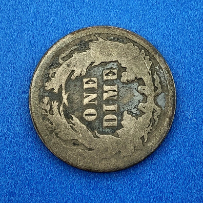 1877 P Silver Seated Liberty Dime 10c Better Key Scarce Philadelphia Mint Coin