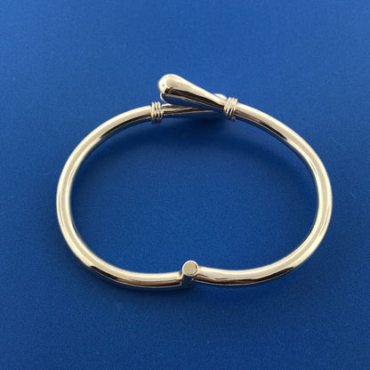 Vintage Taxco Mexico Sterling Silver 925 Modernist Clamper Hinge Cuff Bracelet