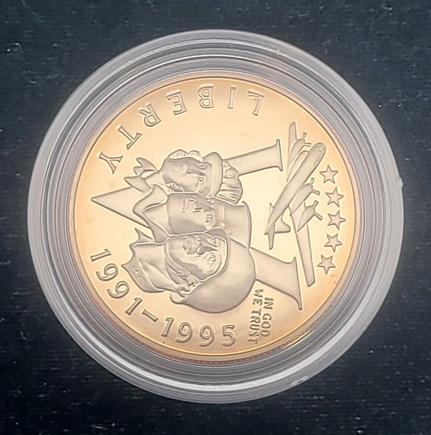 1991-1995 WWII 50th Anniversary Two Coin .900 Silver Proof Commemorative Set