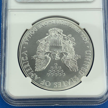 2013 W American Silver Eagle 999 Fine 1 Oz Silver NGC MS69 Early Release White