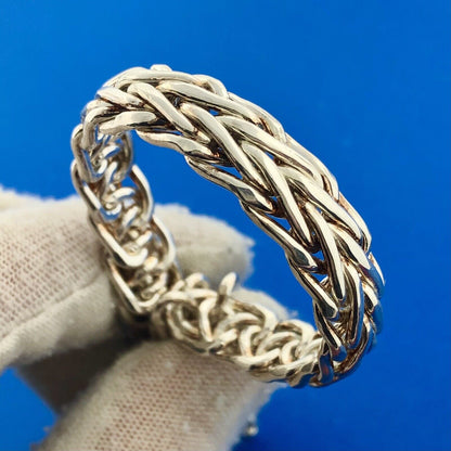 Atasay Kuyamculuk AK 925 Sterling Silver Black Onyx Reversible Link Bracelet