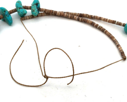 Vintage Artisan Natural Turquoise Chunky Beads Agate Bead Statement Necklace