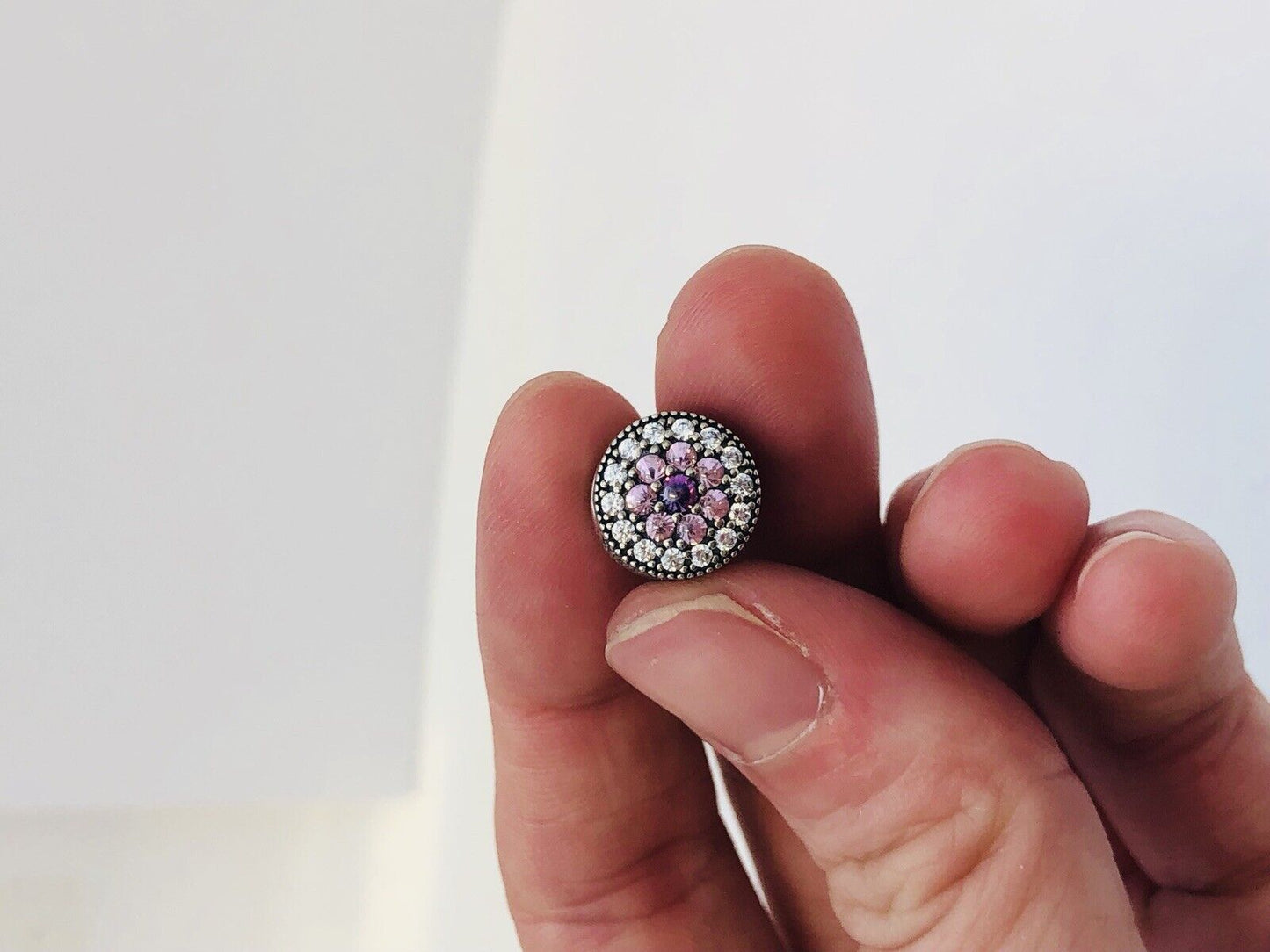 Authentic Pandora Dazzling Floral Multi CZ 925 Silver Bead Charm 791820PCZMX