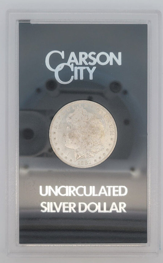1881 Carson City Mint .900 Silver Rare GSA Hoard Morgan Dollar w/ Original Box