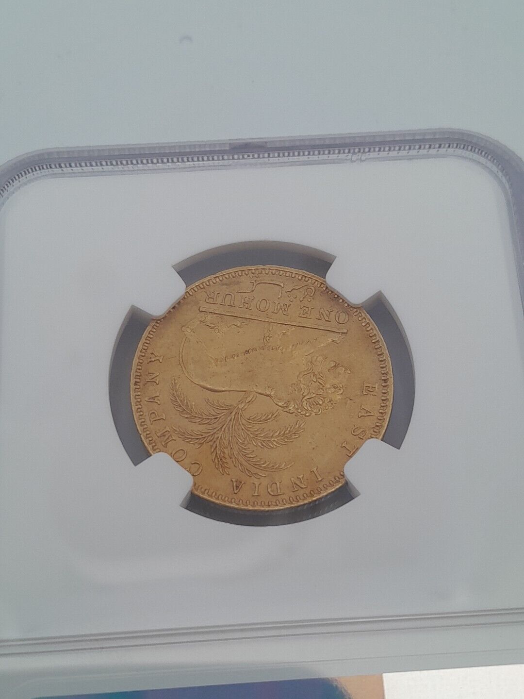 1841  C British India Mohur S & W-3.7 Type A/1 "W.W." Plain 4 NGC MS61 Gold Coin