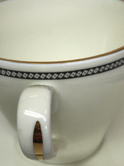 Elegant Richard Ginori Italy Black Gold China Demitasse Cup And Saucer Set