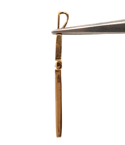 Designer 10K Yellow Gold Channel Set Diamond Religious Communion Cross Pendant