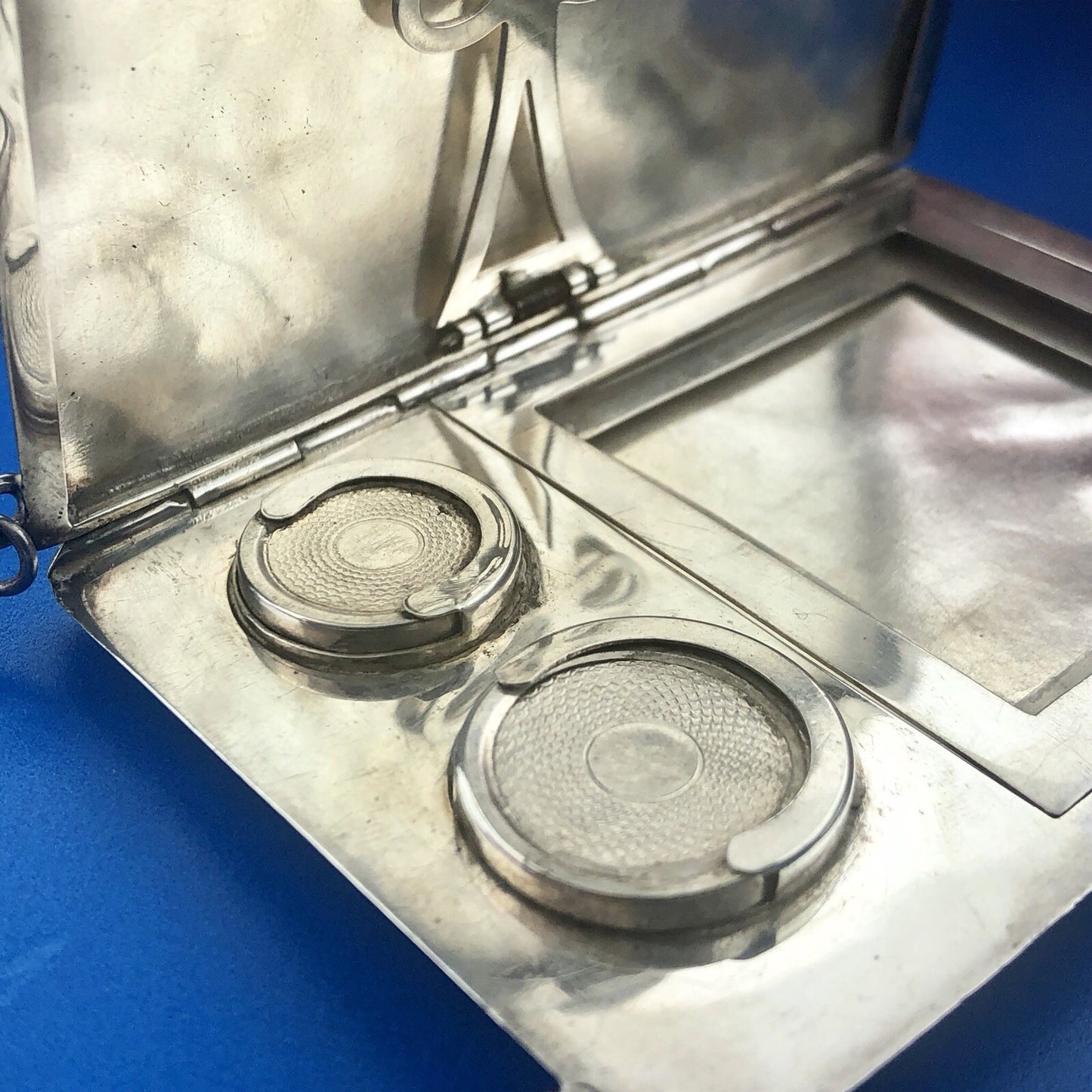 Art Deco Webster Co Sterling Silver Change Cigarette Vanity Purse Monogram CPE