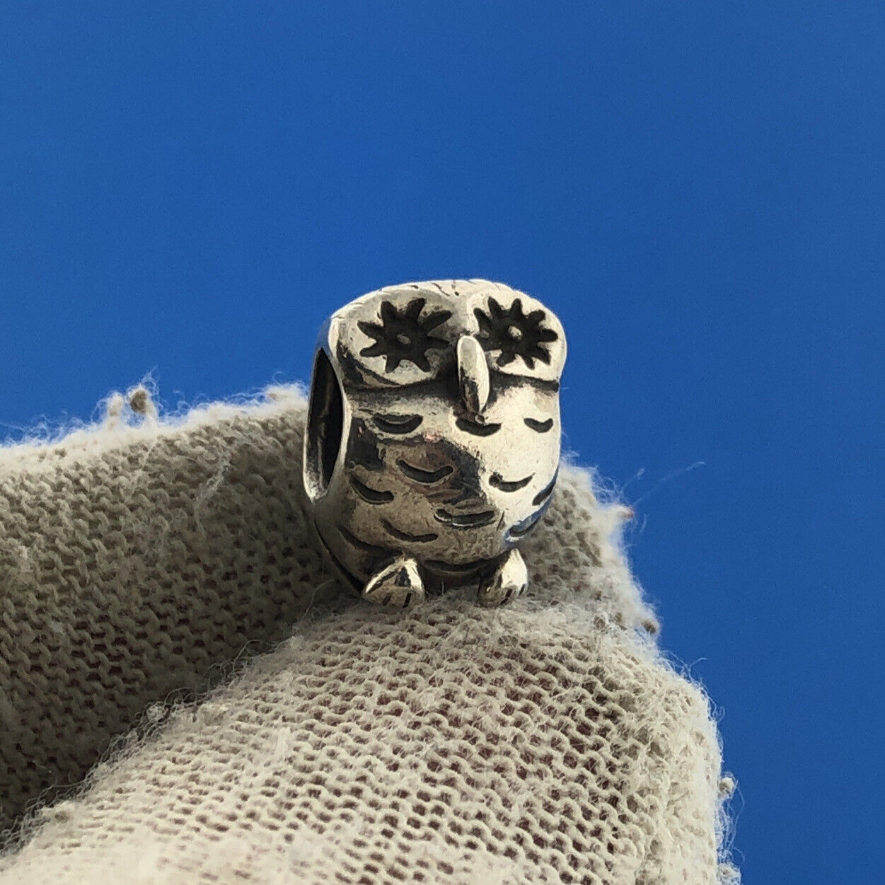 Authentic Pandora ALE Sterling Silver 925 Wise Owl 790278 Slide Bracelet Charm