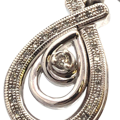 Designer KSJ 925 Sterling Silver Round Diamond Oval Occasion Anniversary Pendant