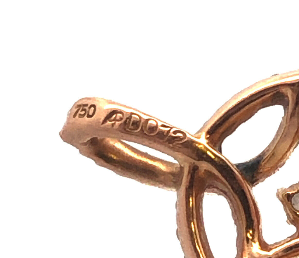 Designer 18K Yellow Gold Round Diamond Pave Floral Oval Pendant