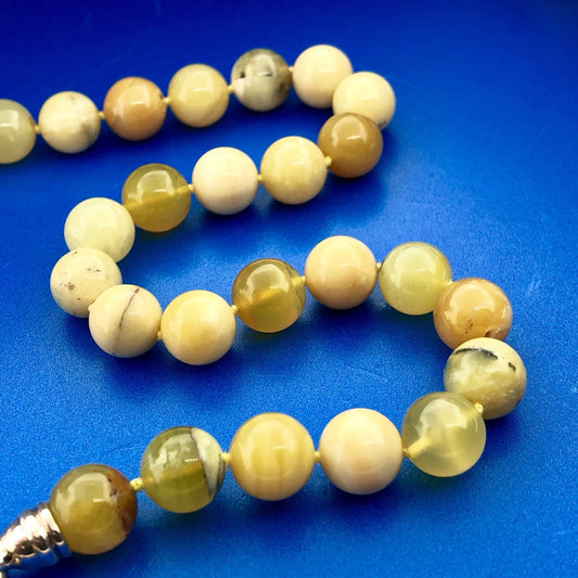 Whitney Kelly WK 925 Sterling Silver Moss Agate Jasper Ball Bead Necklace