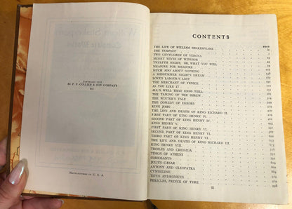 1925 William Shakespeare Complete Works P. F. Collier & Son Corporation Book