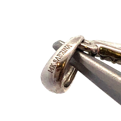 Designer Sabrina 14K White Gold Round Diamond Letter Initial A Name Pendant