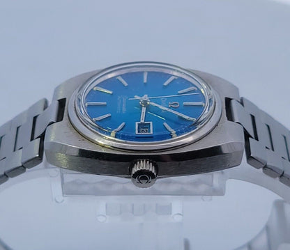 Omega Seamaster Automatic Date Stainless Steel 27mm Blue Dial Vintage Watch