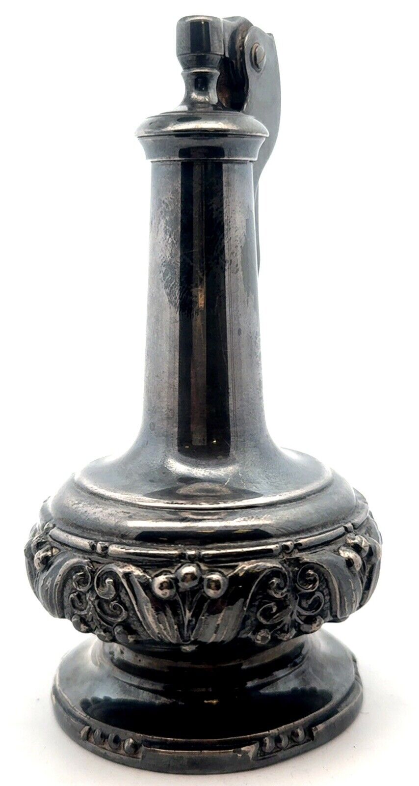 Vintage 1940s Ronson "Decanter" Silver Plated Table Lighter Collectible