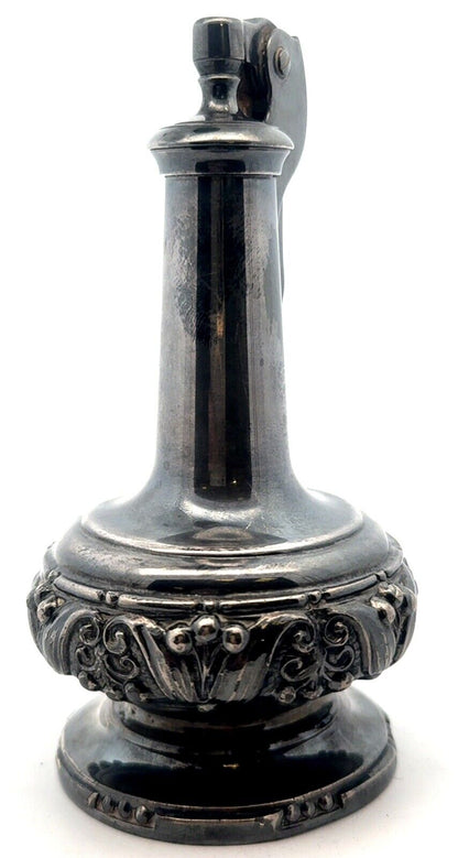Vintage 1940s Ronson "Decanter" Silver Plated Table Lighter Collectible