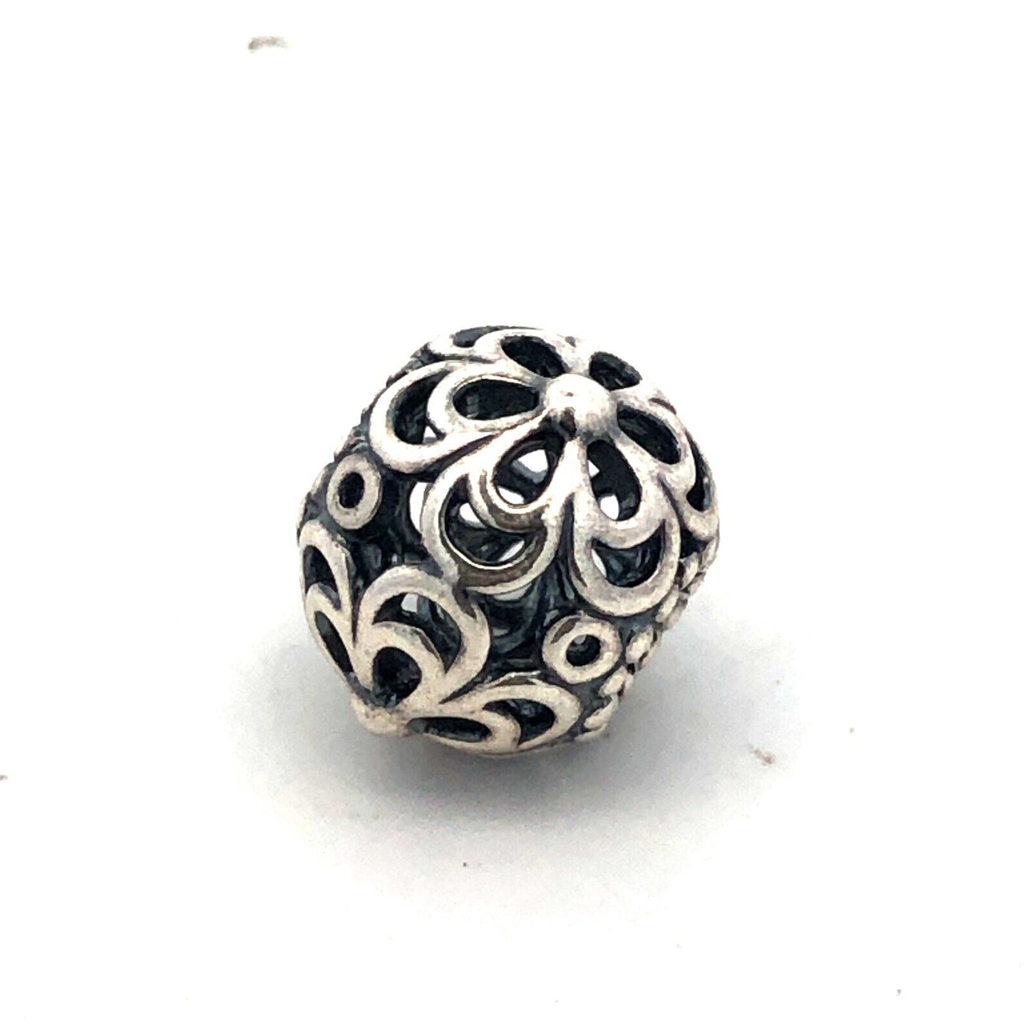 PANDORA 925 Sterling Silver Flower Picking Daisies 790965 Ball Slide Bead Charm