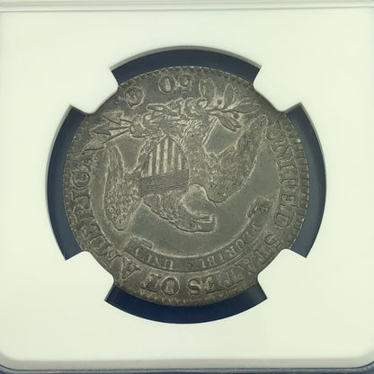 1824 Capped Bust Silver Half Dollar 50c Lettered Edge NGC XF45 Early US Coin
