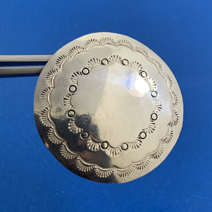 Three Smokes Trading Co 925 Sterling Silver Native American Concho Stud Earrings