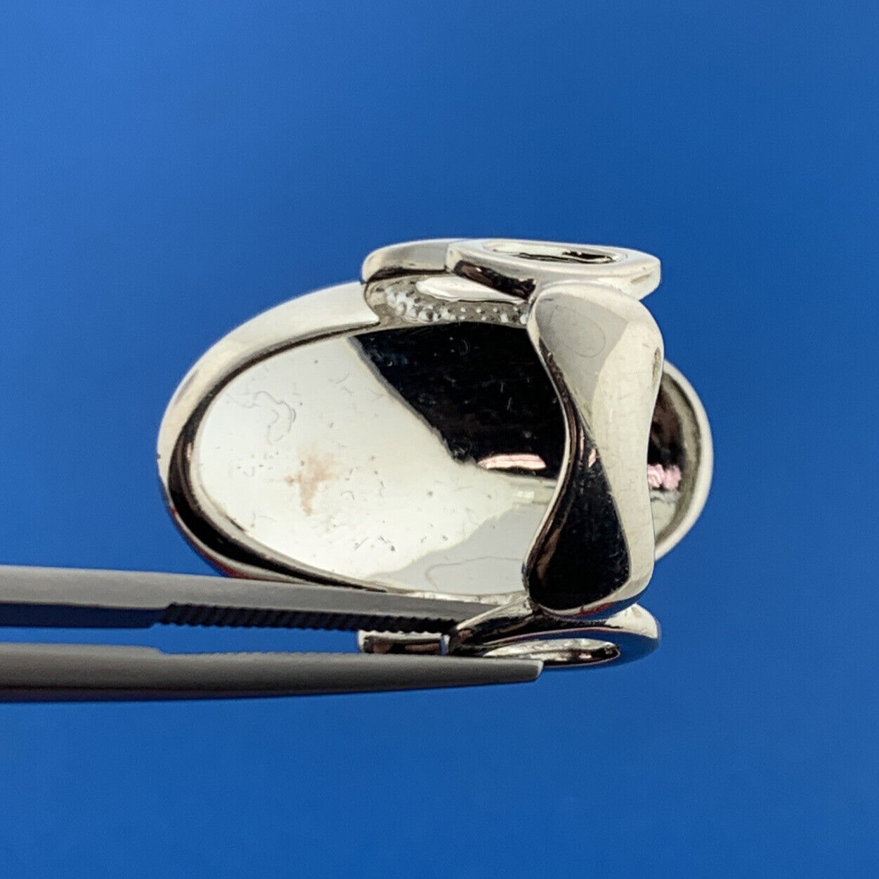 Designer Sterling Silver 925 Textured Diamond Cut Modernist Statement Dome Ring