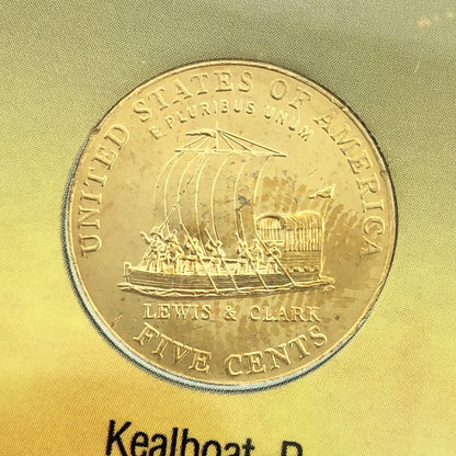 2004 2005 10 Coin Gem BU Westward Series Nickel Coll Whitman Frame Gold Plated