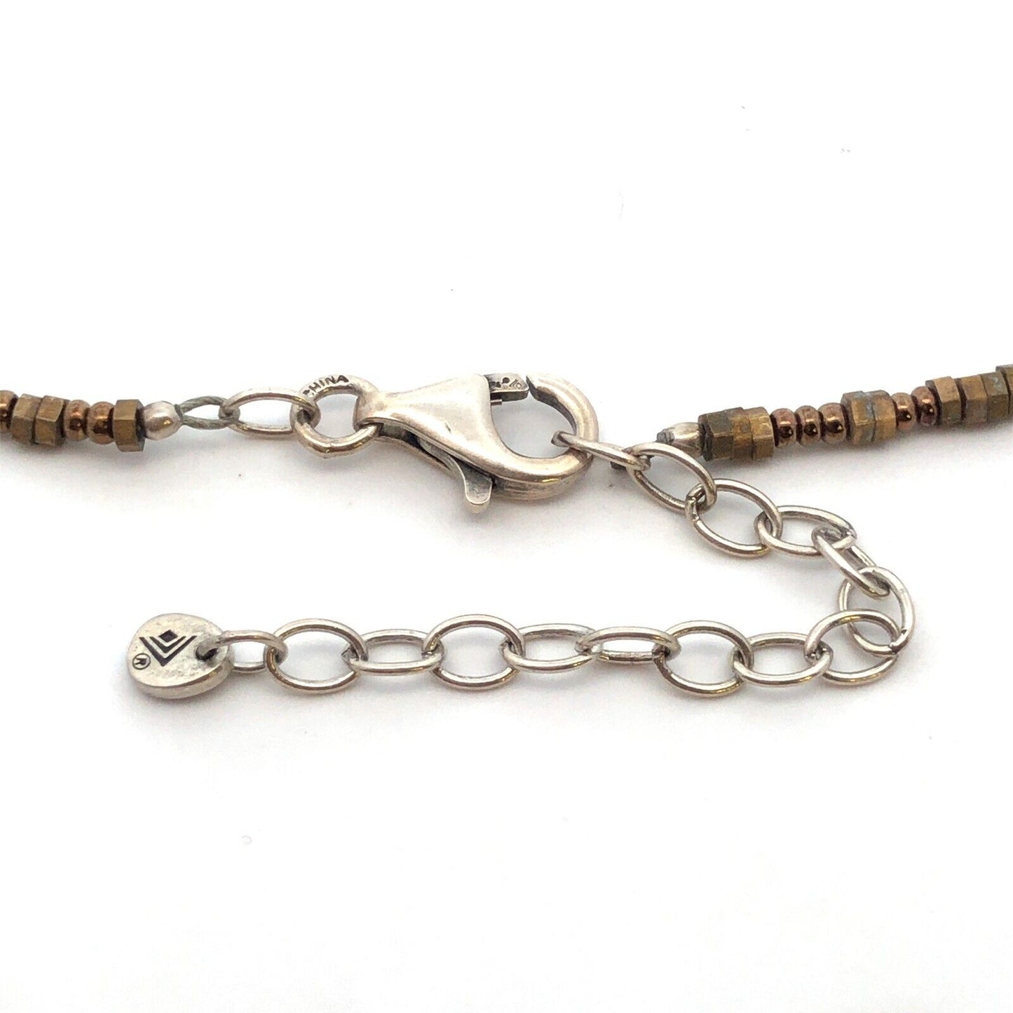 Designer Silpada 925 Sterling Silver Bronze Pearl Beaded Pendant Necklace