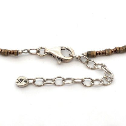 Designer Silpada 925 Sterling Silver Bronze Pearl Beaded Pendant Necklace