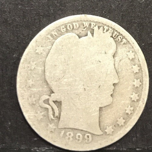 1899 P Silver Barber Quarter Better Key Date Philadelphia Coin Rare Scarce