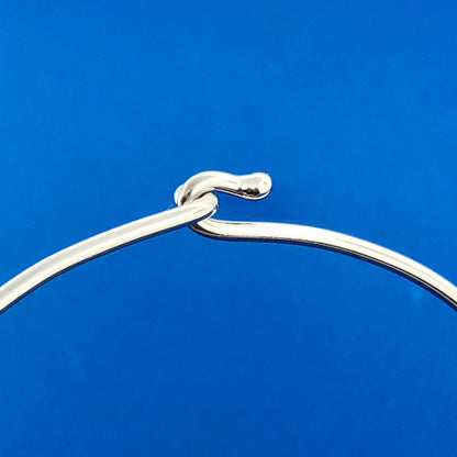 Designer Avery Sterling Silver 925 Polished Wire Bangle Bracelet