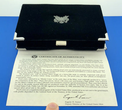 1992 S United States Mint Premier Silver Proof Set 5 Gem Coins OMP/COA