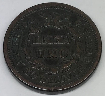 1846 Braided Hair Large Cent Small Date Early American Copper Coinage Brown