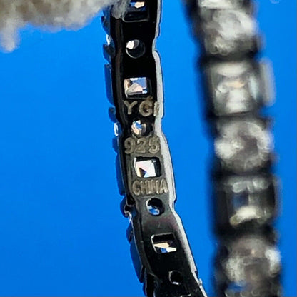 Designer YGI 925 Sterling Silver Cubic Zirconia Antiqued Eternity Band Ring