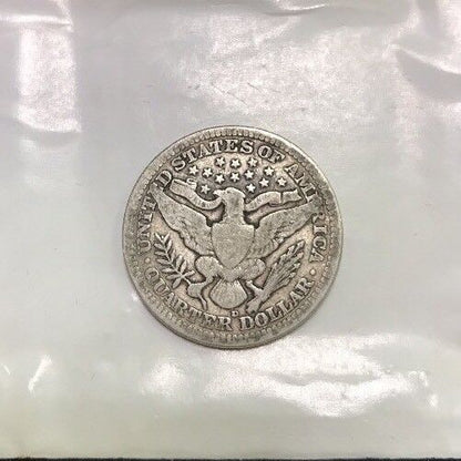 1914 D Barber Silver Quarter 25c $.25 Better Key Denver Rare Scarce