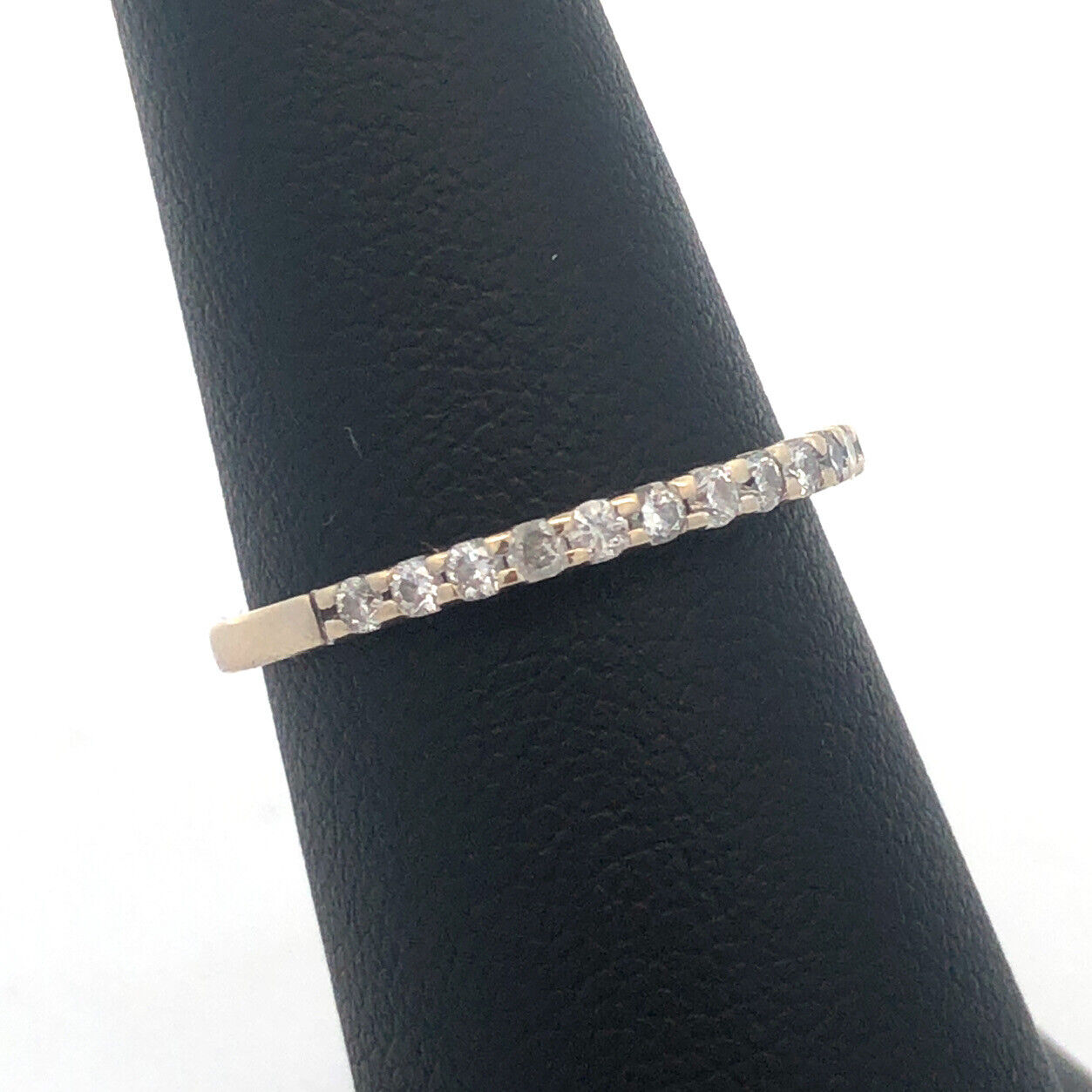 Estate 14K White Gold Diamond Wedding Anniversary Stackable Band Ring