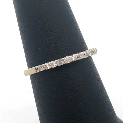 Estate 14K White Gold Diamond Wedding Anniversary Stackable Band Ring