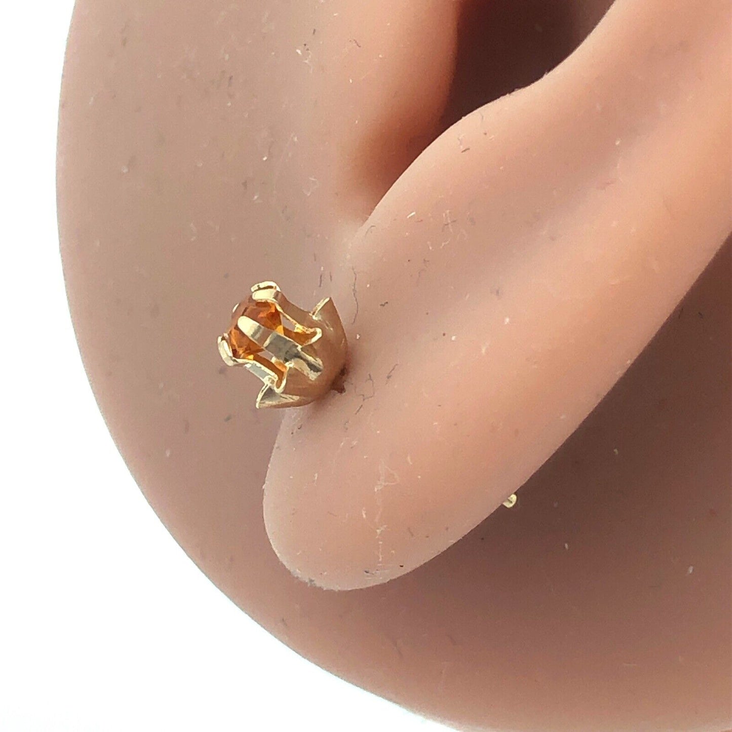 Designer 14K Yellow Gold Round Citrine Starter Stud Earrings