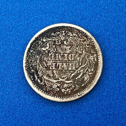 1872 P Silver Seated Half Dime 5c Better Key Nice Rainbow Toning Type Coin