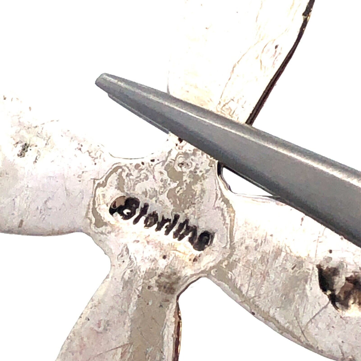 925 Sterling Silver Vintage Native American Old Pawn Turquoise Cross Pendant