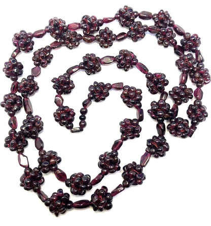 Vintage Amethyst Beaded Cluster Physical Healing Statement Necklace