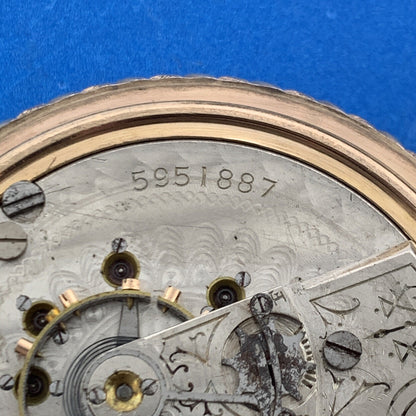 Antique American Waltham Watch Company Gold Filled Open Face Pocket Watch Parts