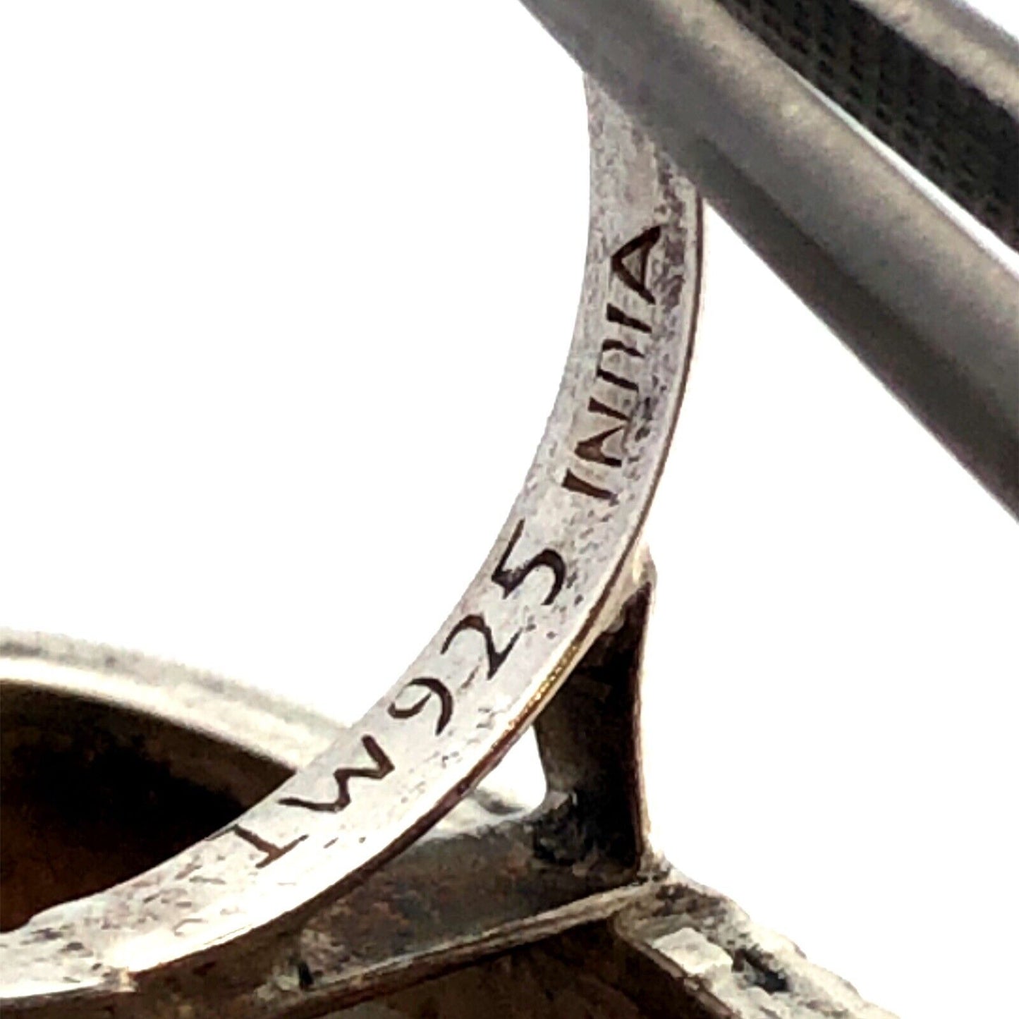 Designer IW India 925 Sterling Silver White Druzy Quartz Statement Ring