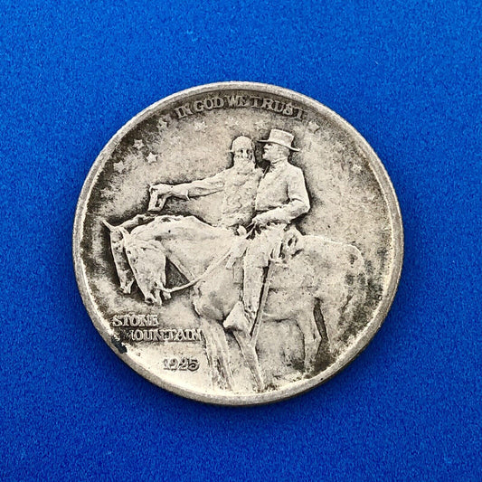 1925 P Stone Mountain Commemorative .900 Silver Half Dollar XF Rare Coin