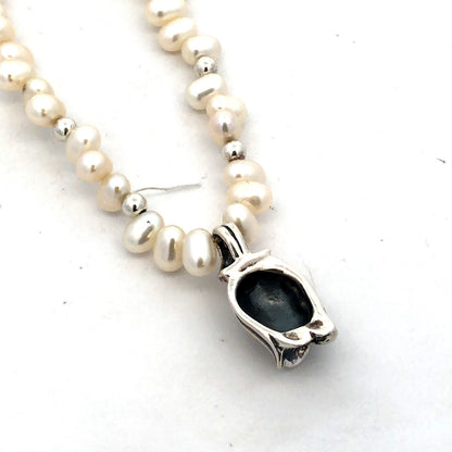 Mignon Faget Sterling Silver Freshwater Pearl Tulips Collection Beaded Necklace