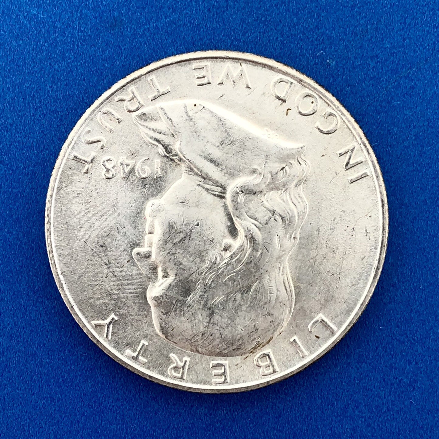1948 D Franklin Silver Half Dollar Better Key Date Scarce Rare Denver Mint Coin