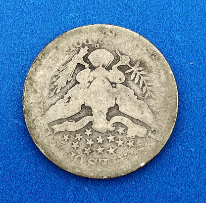1911 D Silver Barber Quarter Better Key Date Denver Coin Rare Scarce
