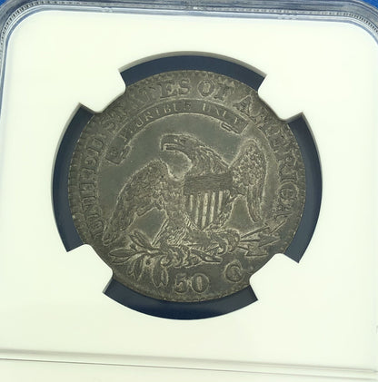1824 Capped Bust Silver Half Dollar 50c Lettered Edge NGC XF45 Early US Coin